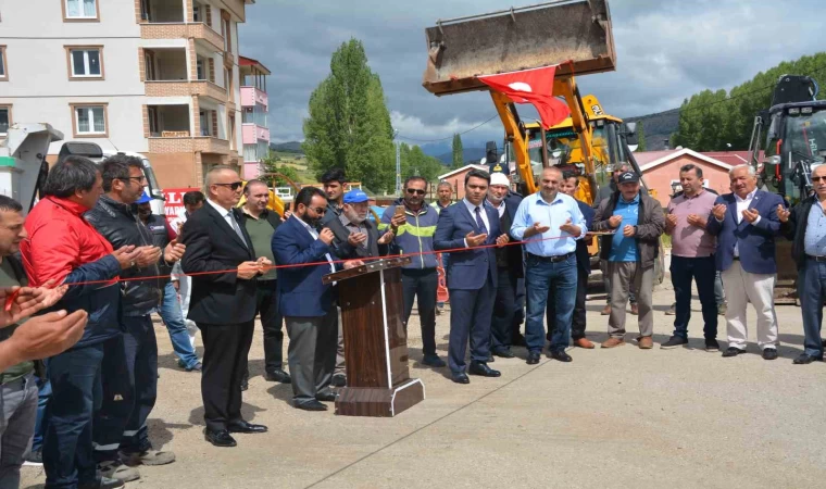 Alucra ilçesinde doğalgaz altyapı çalışması kurban kesilerek başladı