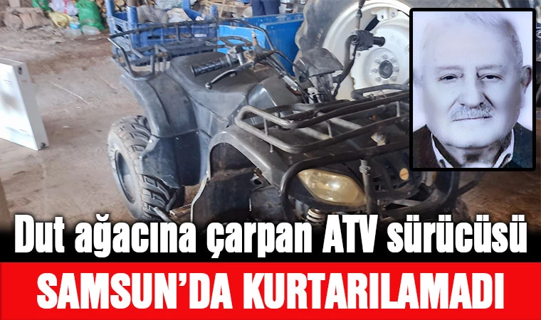 Dut ağacına çarpan ATV sürücüsü Samsun'da kurtarılamadı