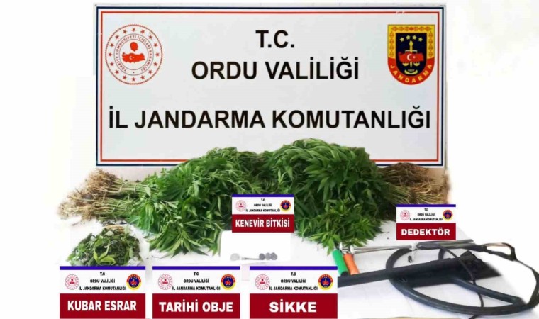 Ordu’da tarihi obje, sikke ve uyuşturucu ile yakalanan şahıs tutuklandı