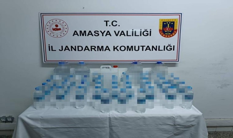 Amasya’da jandarmadan sahte içki operasyonu