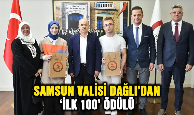 Samsun Valisi Dağlı’dan 'İlk 100' ödülü