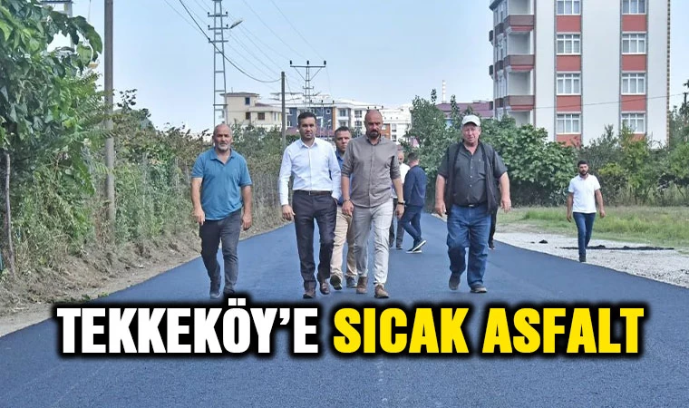 Tekkeköy’de sıcak asfalt 