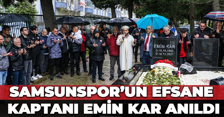 Samsunspor'un efsane kaptanı Emin Kar anıldı