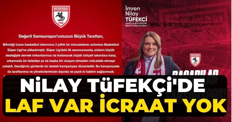 Nilay Tüfekçi'de Laf Var İcraat Yok