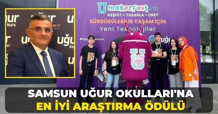 Samsun Uğur Okulları'na En İyi Araştırma Ödülü