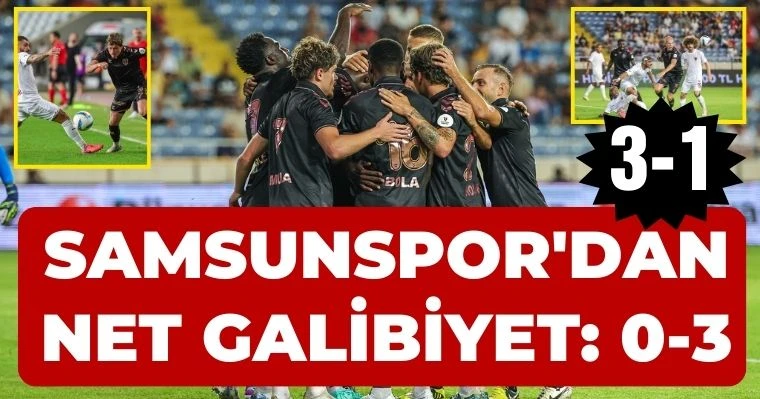 Samsunspor'dan net galibiyet: 0-3