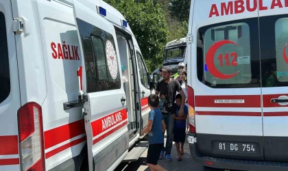 Kamyon ile otomobil çarpıştı: 3’ü çocuk 5 yaralı