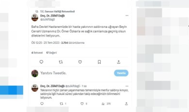 Samsun Valiliği, doktora yapılan saldırıyı kınadı