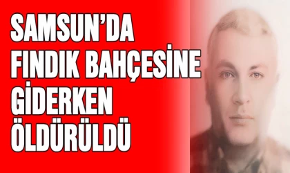 Samsun'da fındık bahçesine giderken öldürüldü