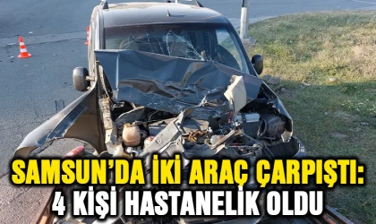 Samsun’da iki araç çarpıştı: 4 yaralı