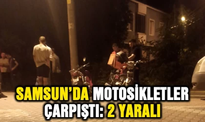 Samsun'da Motosikletler çarpıştı: 2 yaralı