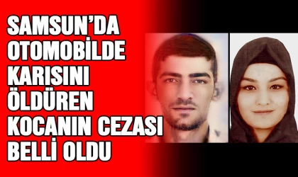 Samsun'da otomobilde karısını öldüren kocanın cezası belli oldu