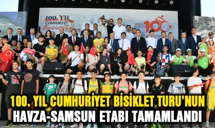 100. Yıl Cumhuriyet Bisiklet Turu’nun Havza-Samsun etabı tamamlandı