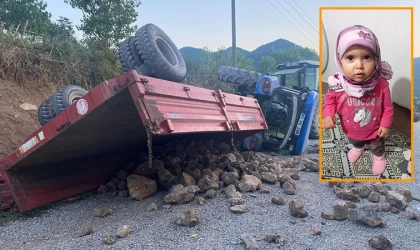 Devrilen traktörde bulunan çocuk hayatını kaybetti