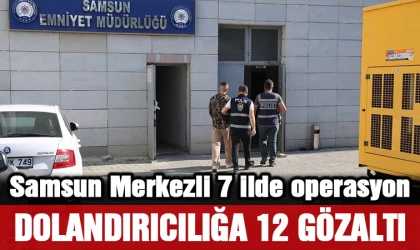 Samsun Merkezli 7 ilde nitelikli dolandırıcılık operasyonu: 12 gözaltı