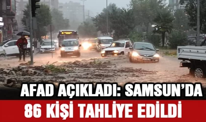 AFAD Açıkladı: Samsun'da 86 Kişi Tahliye Edildi